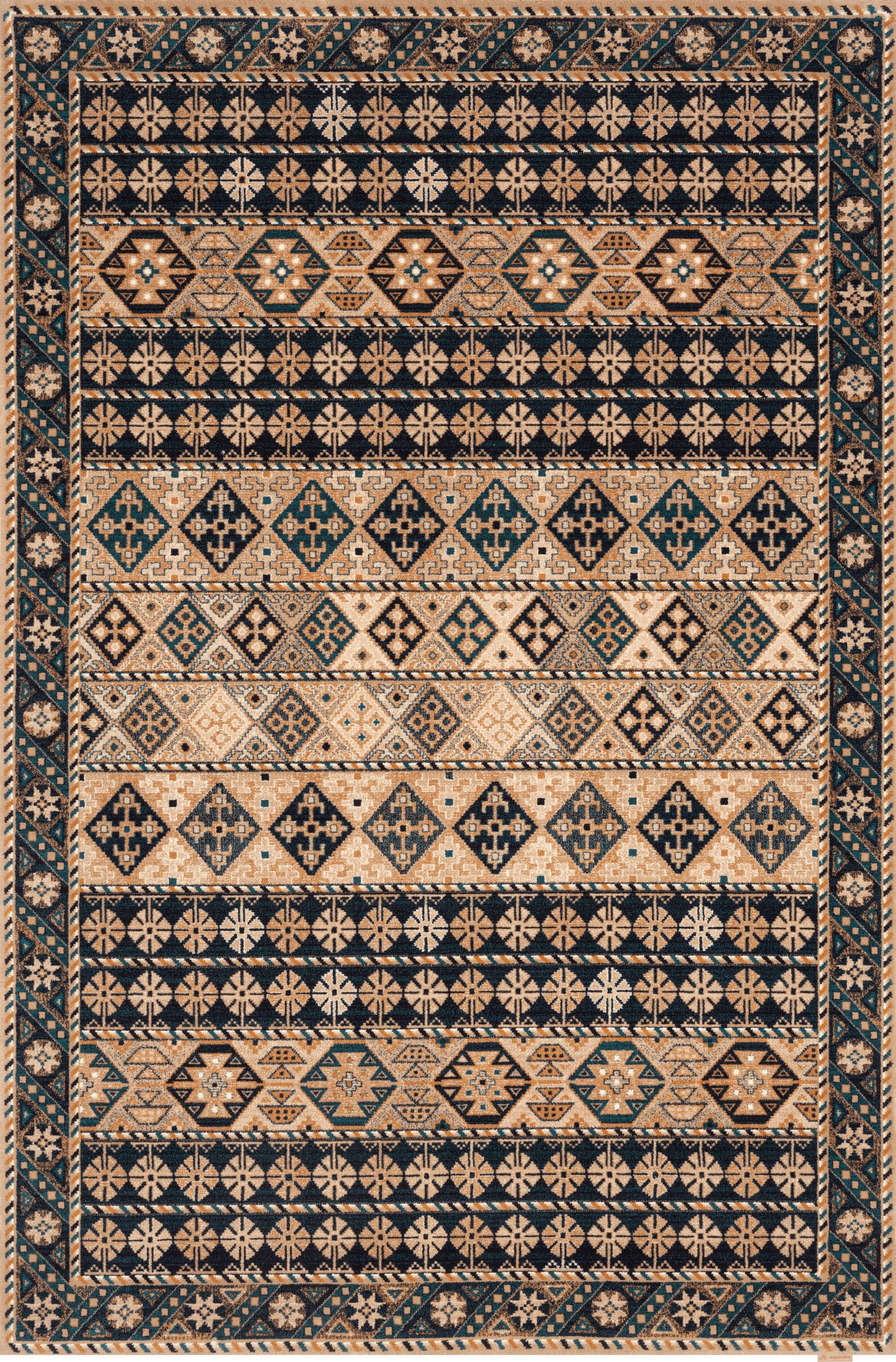 Agnella Rugs Design Discoveries V&A Collection ASTRID Dark Beige - Free Delivery