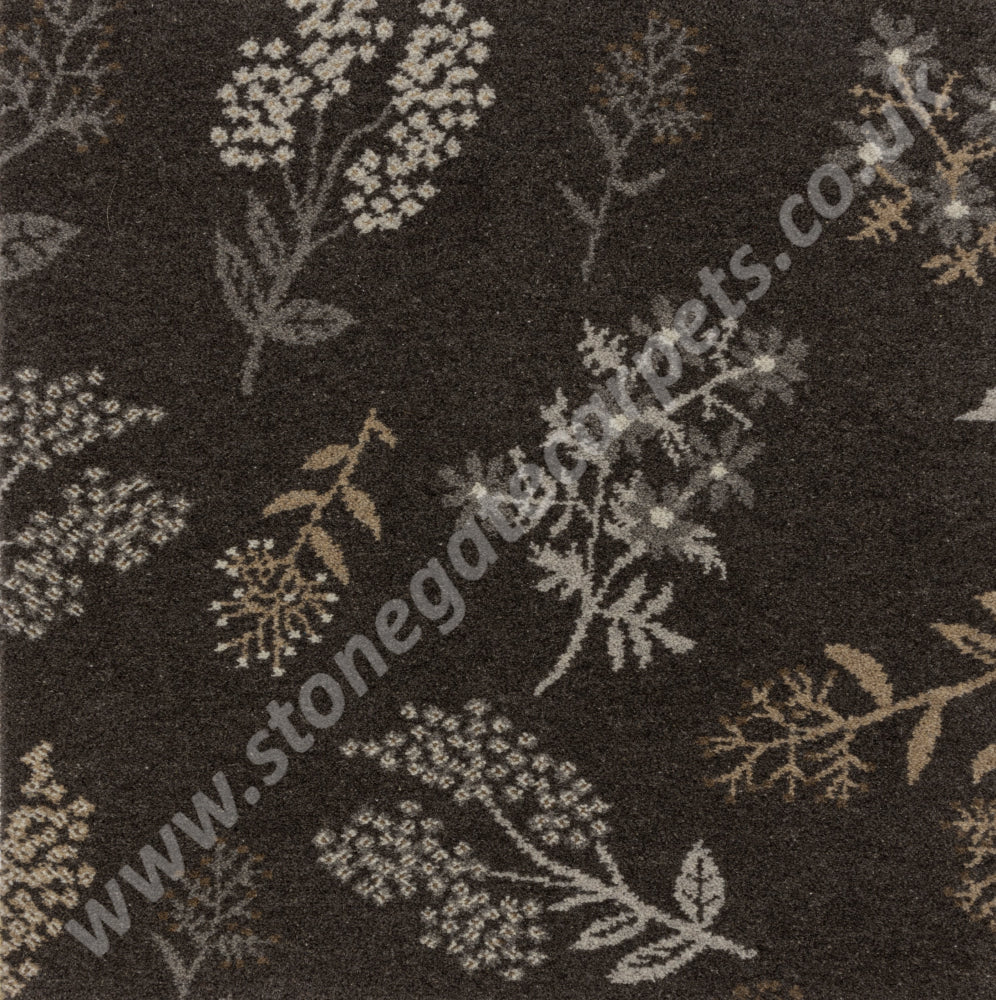 Brintons Carpets Purely Natural Flora and Fauna Wild Flower Graphite