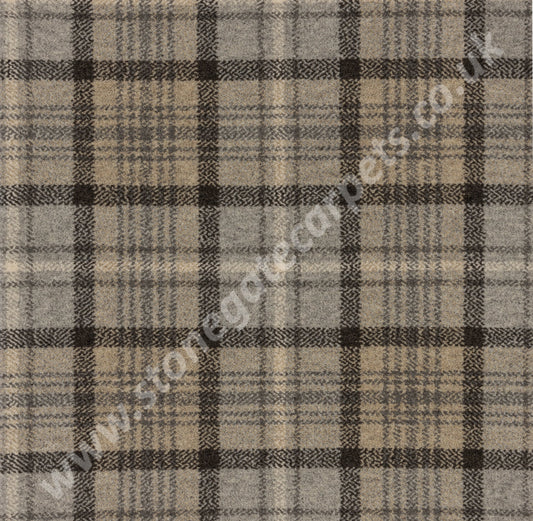 Brintons Carpets Purely Natural Plaids Maclennan Grey (Per M²) Carpet