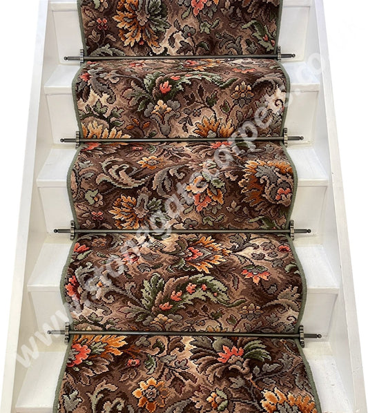 Ulster Carpets Glenavy Tabriz Stair Runner with choice of adding bespoke border or overlocking colour (Per Linear Metre)