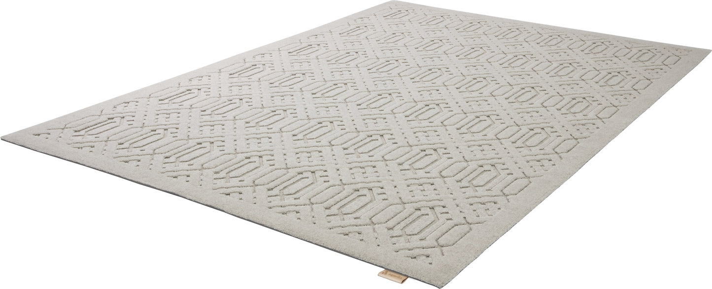 Agnella Rugs Noble DIVE Light Grey - 100% Undyed British Wool - Free Delivery