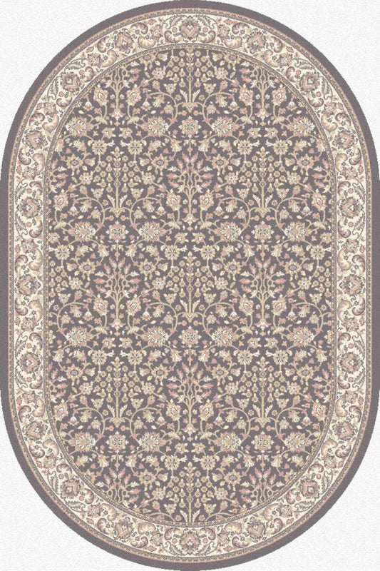 Agnella Rugs Isfahan ITAMAR Anthracite Oval - 100% New Zealand Wool - Free Delivery