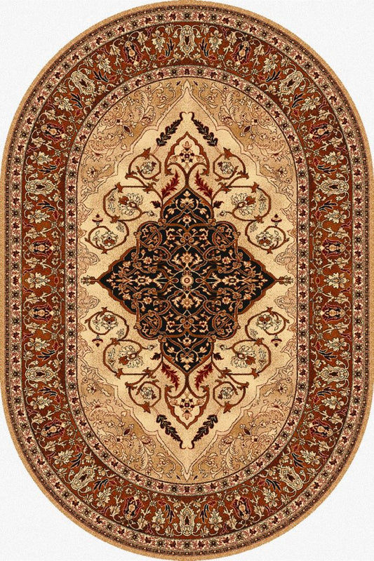 Agnella Rugs Isfahan LEYLA Amber Oval - 100% New Zealand Wool - Free Delivery