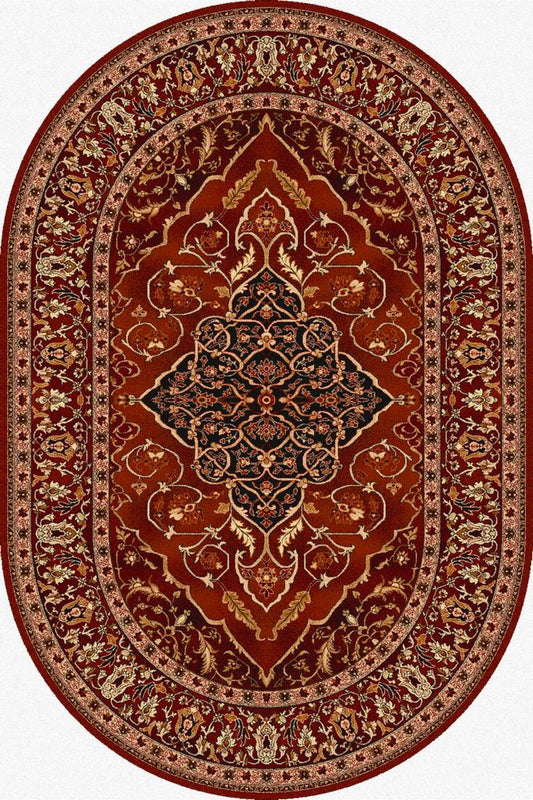 Agnella Rugs Isfahan LEYLA Ruby Oval - 100% New Zealand Wool - Free Delivery