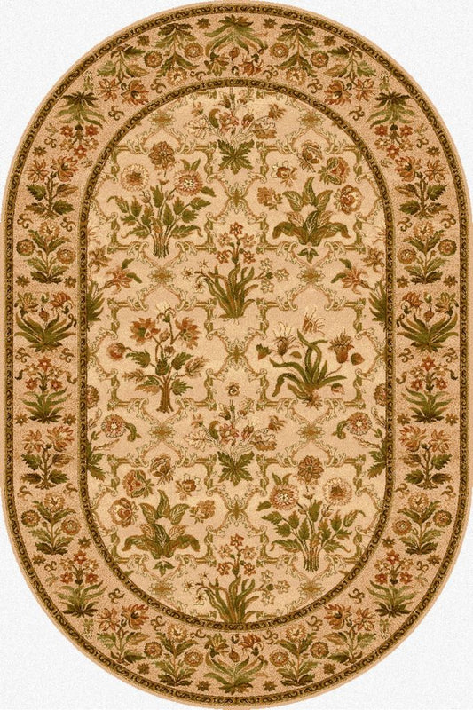 Agnella Rugs Isfahan OLANDIA Sahara Oval - 100% New Zealand Wool - Free Delivery