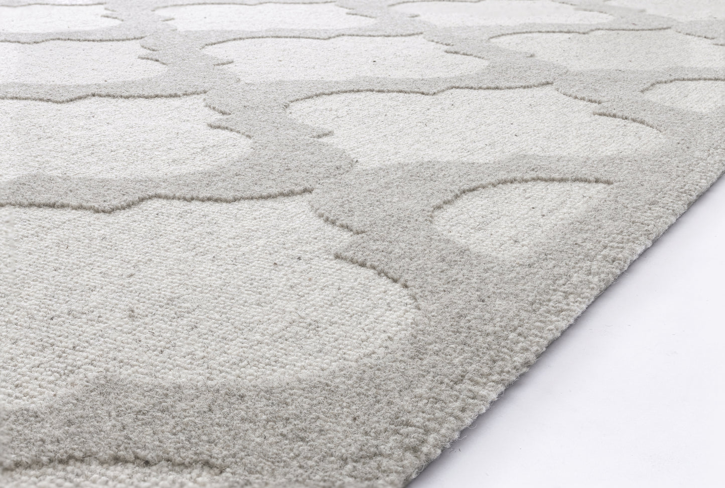 Agnella Rugs Noble PHACTRA Light Grey - 100% Undyed British Wool - Free Delivery