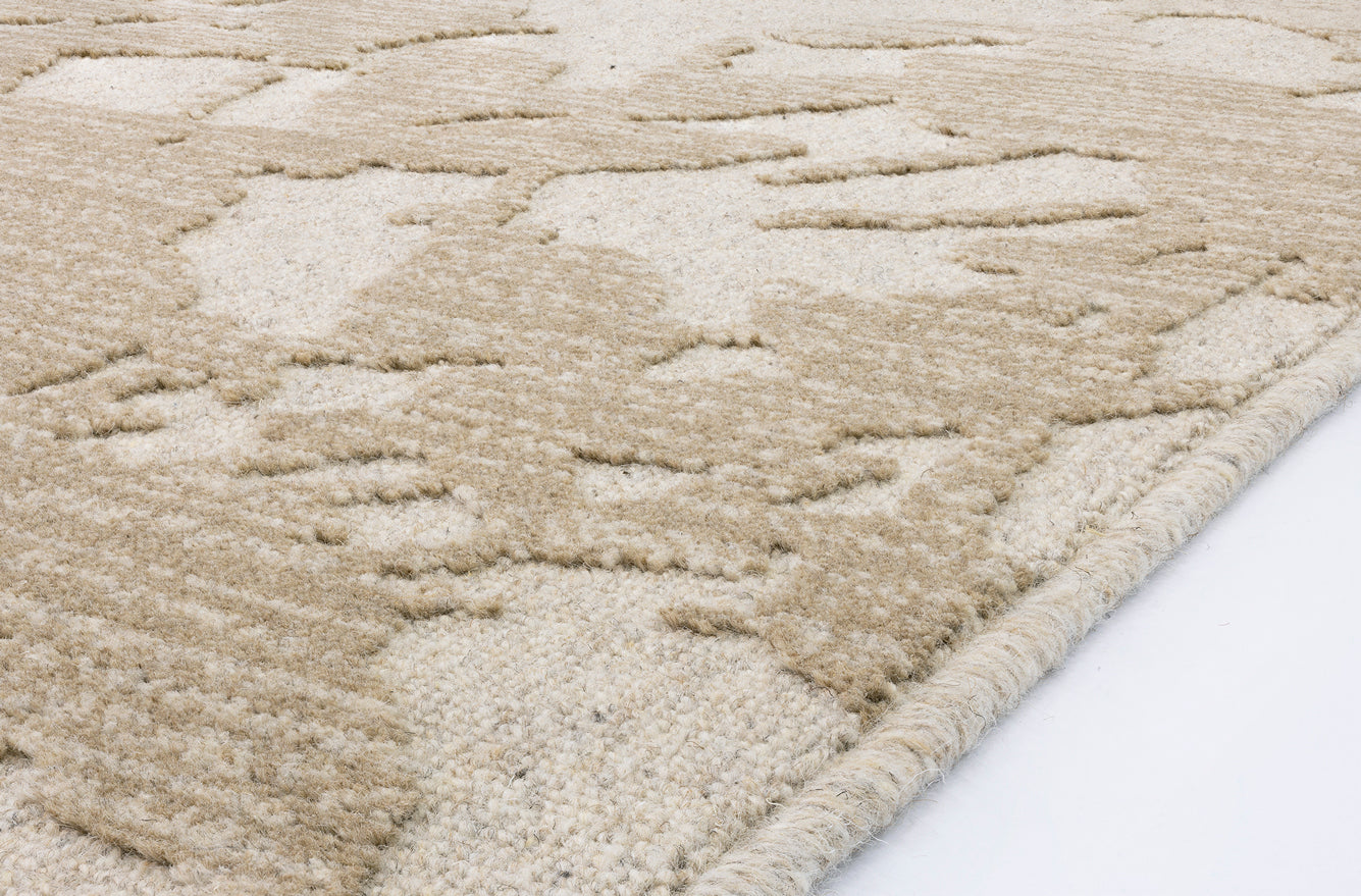 Agnella Rugs Noble RIVA Light Beige - 100% Undyed British Wool - Free Delivery