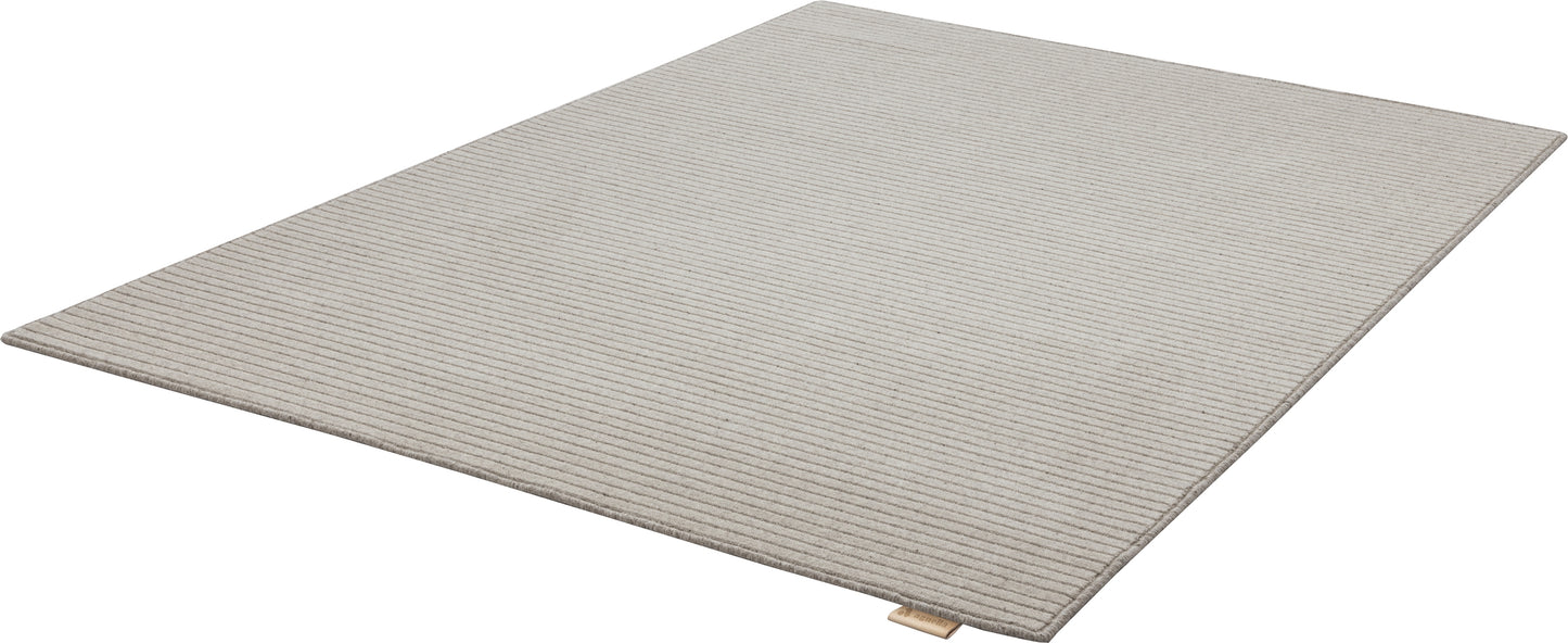 Agnella Rugs Noble RUTI Light Grey - 100% Undyed British Wool - Free Delivery