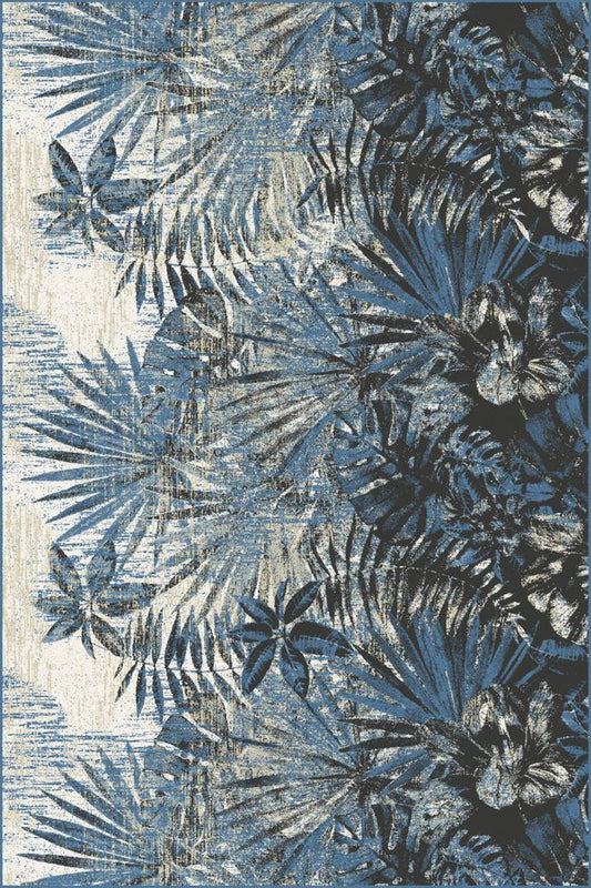 Agnella Rugs Isfahan SENSE Blue - 100% New Zealand Wool - Free Delivery