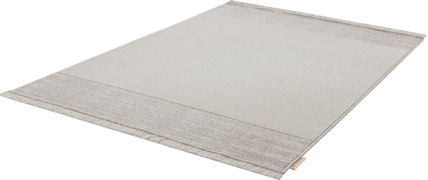 Agnella Rugs Noble SULLO Light Grey - 100% Undyed British Wool - Free Delivery