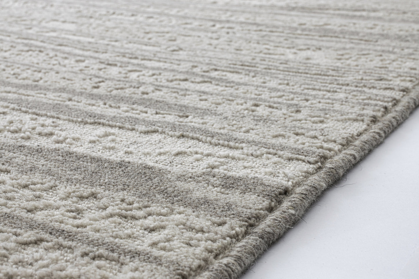 Agnella Rugs Noble TEJAT Light Grey - 100% Undyed British Wool - Free Delivery