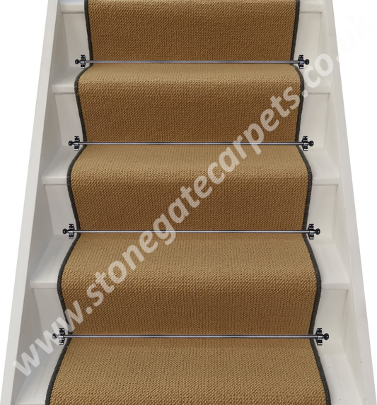 Axminster Carpets Simply Natural Grosgrain Straw Stair Runner (Per Linear Metre)