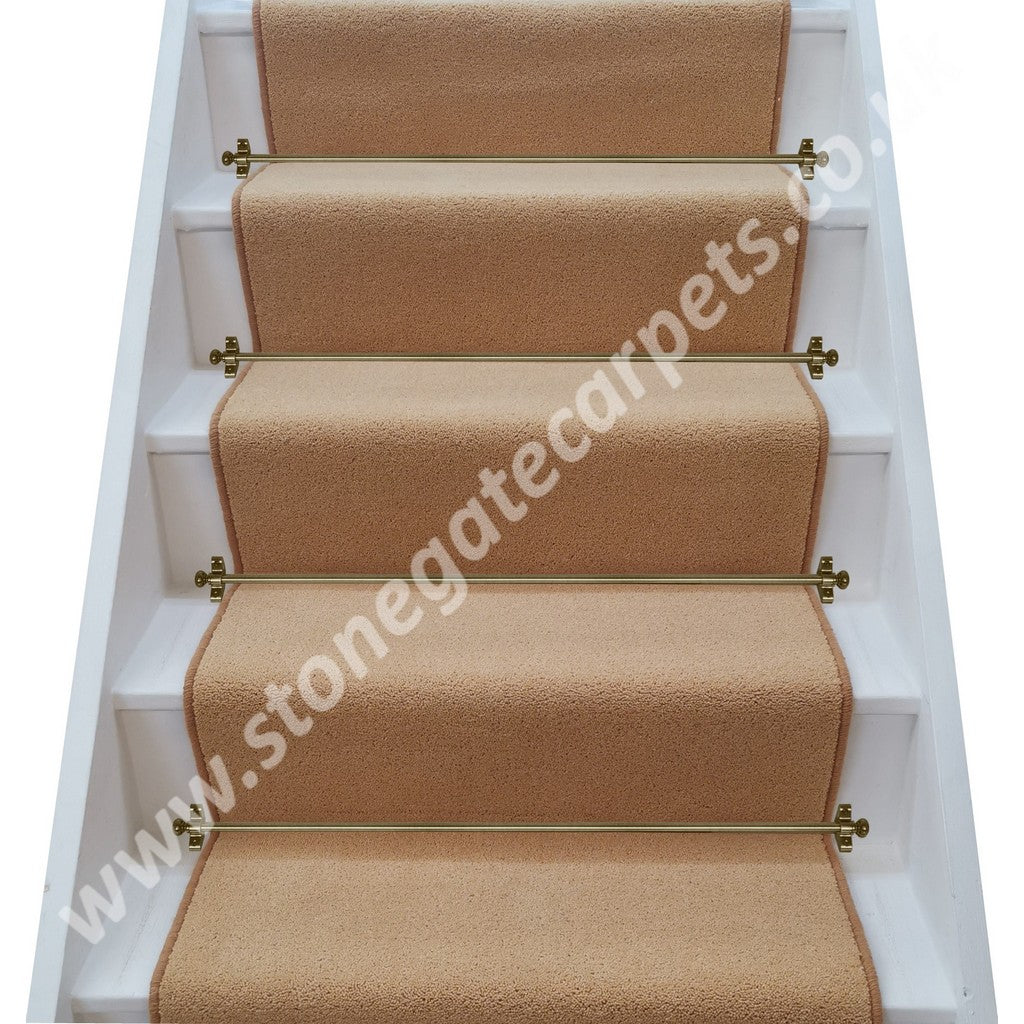 Brintons Carpets Bell Twist Sahara Sun Stair Runner - STAIRS, SMALL LANDING ONLY